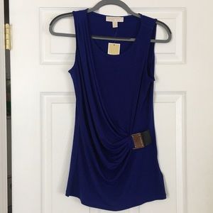 NWT Michael Kors Blue Blouse Size Small